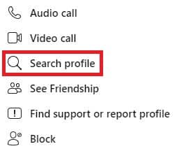 Search Profile Option