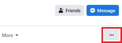 Three Dots On Friend's Facebook Profile