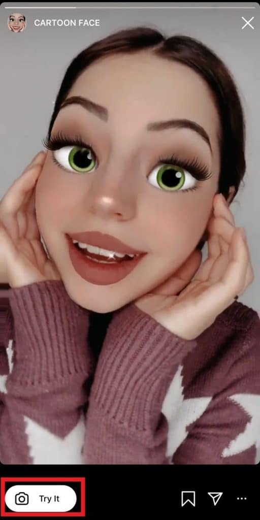 Cartoon Face Filter On Instagram