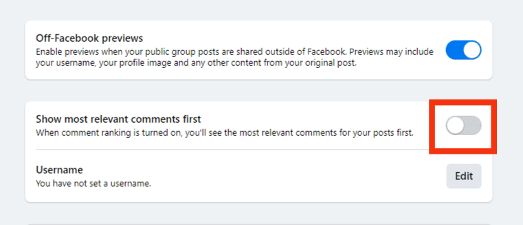 Turn Off The Comment Ranking Toggle