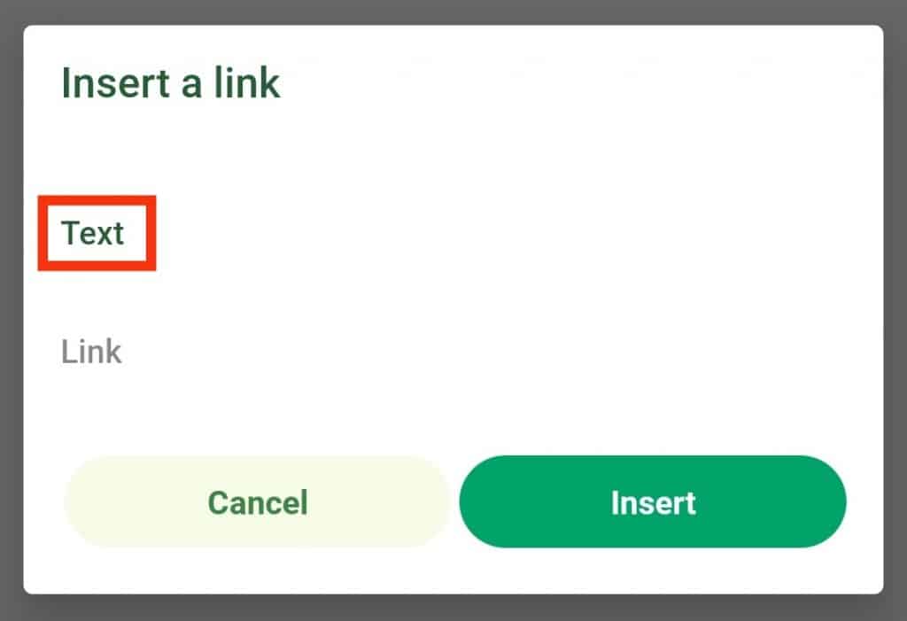 Type The Text You Want To Hyperlink