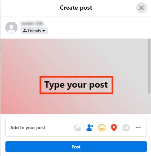 Type Your Post