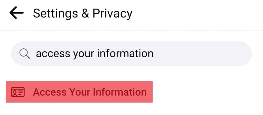 Type And Click Access Your Information