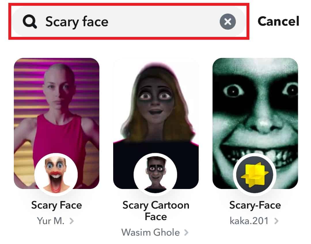 Type Scary Face