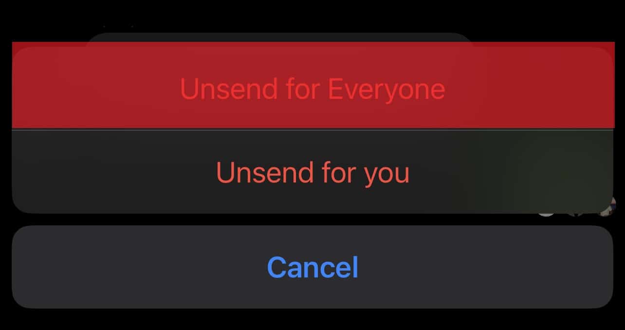 Unsend For Everyone On Facebook Messenger Mobile App