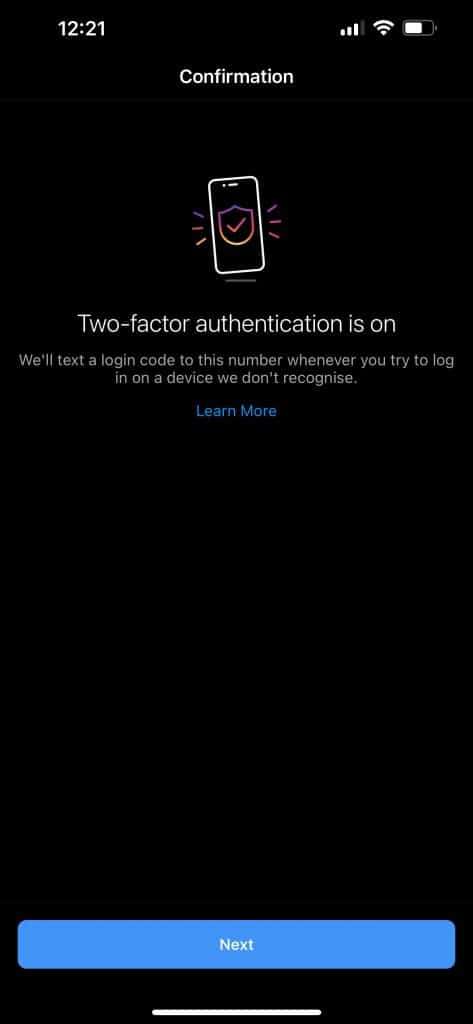Using Two-Factor Authentication On Instagram