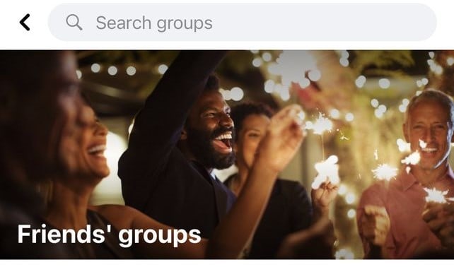 Viewing Facebook Friends Groups