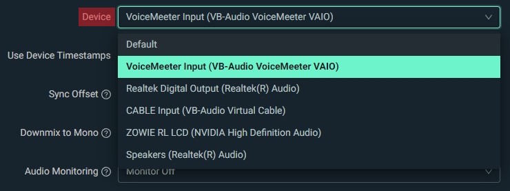 Voicemeeter Input
