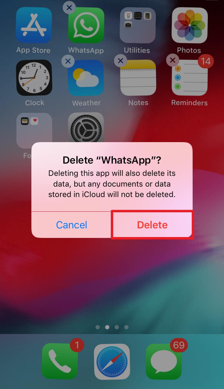 Whatsapp Confirm Delete