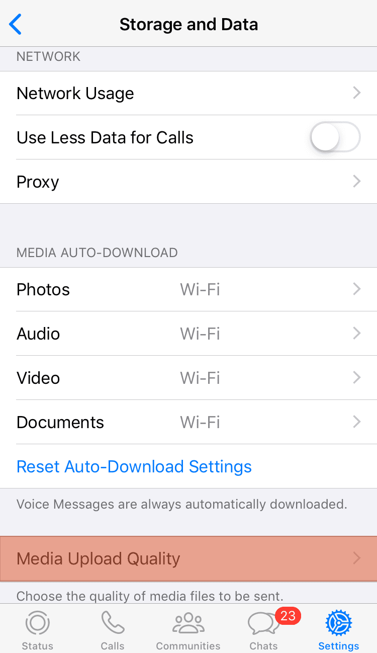 Whatsapp Media Upload Quality