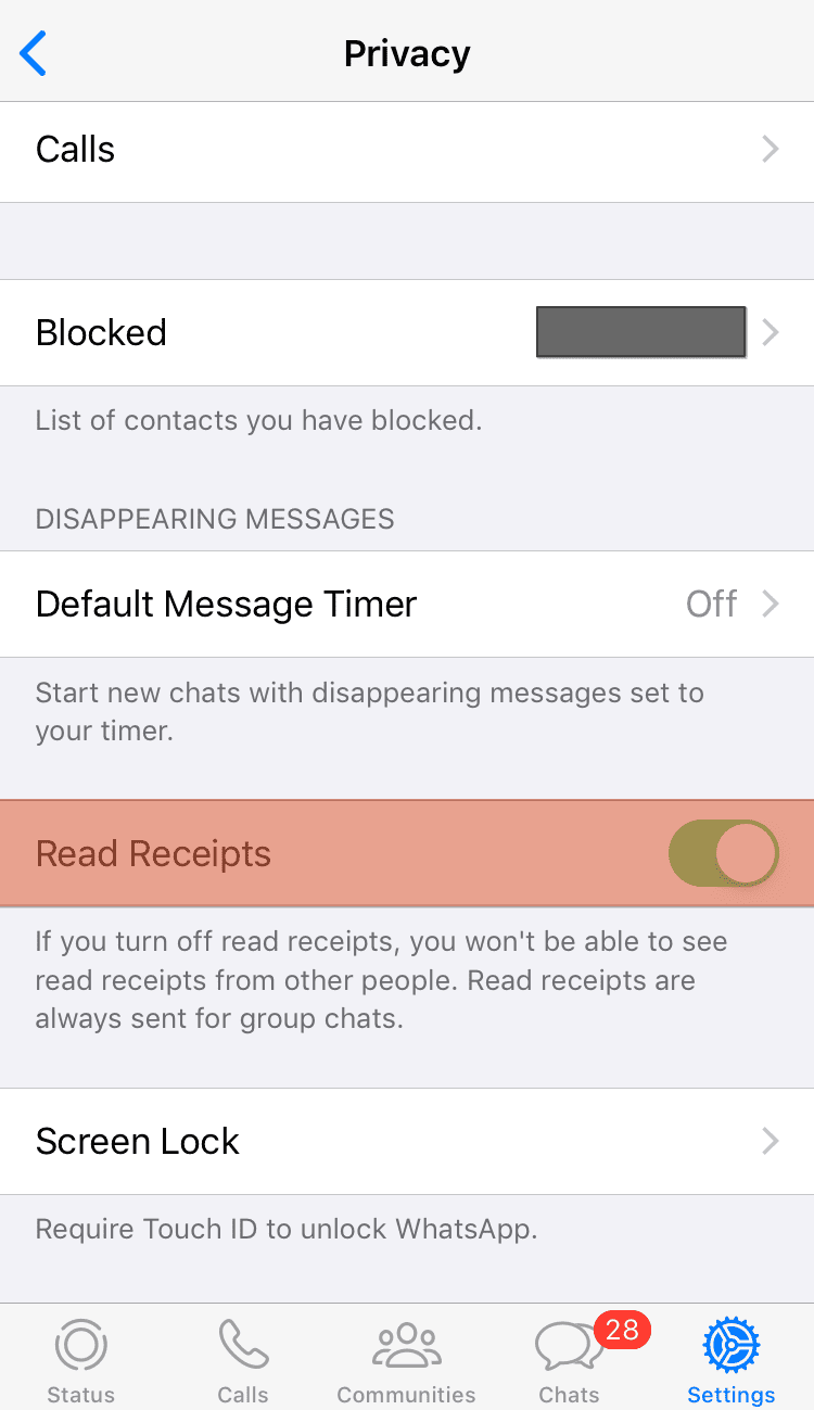 Whatsapp Read Receipts