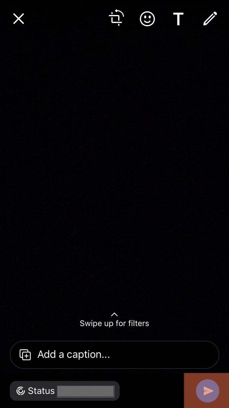 Whatsapp Status Send Button