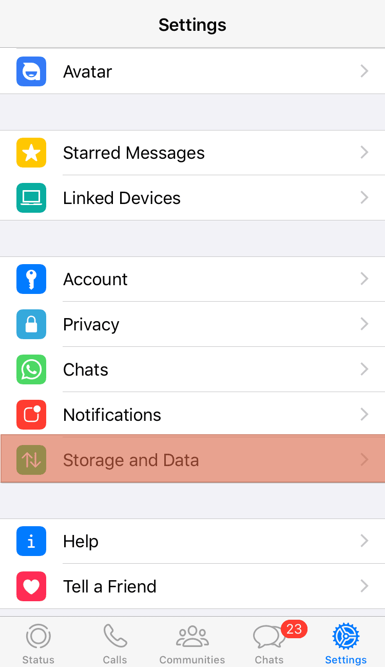 Whatsapp Storage And Data