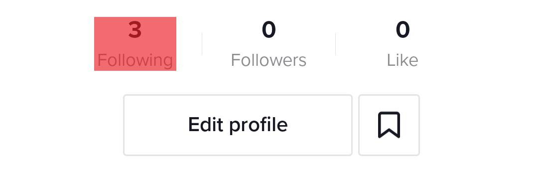 Following Button On Tiktok Profile