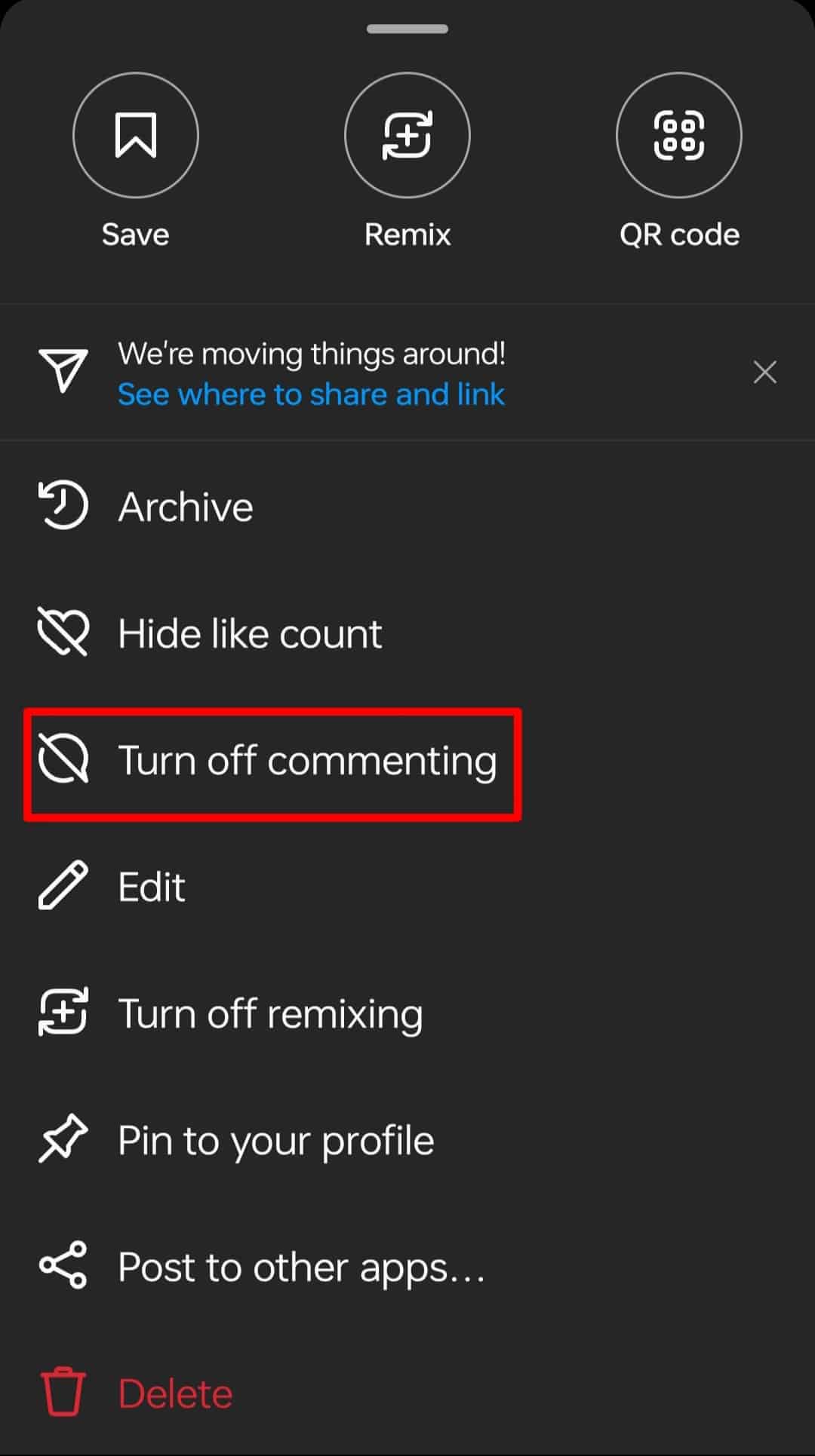 You Can Turn Off Commenting Instagram 1