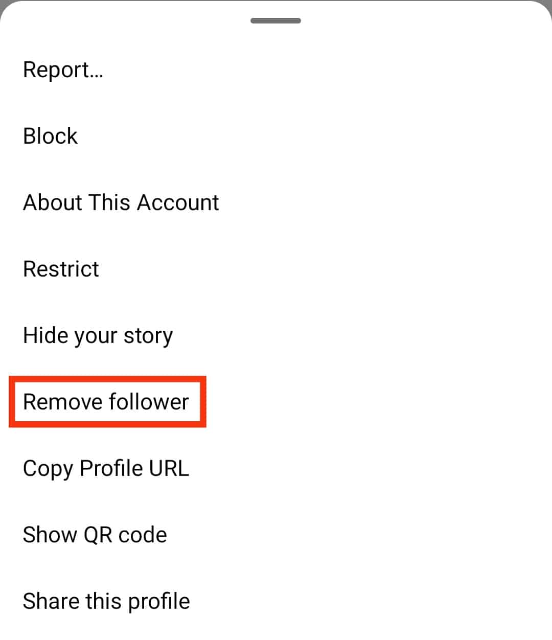You Should Get The Option Of Remove Follower
