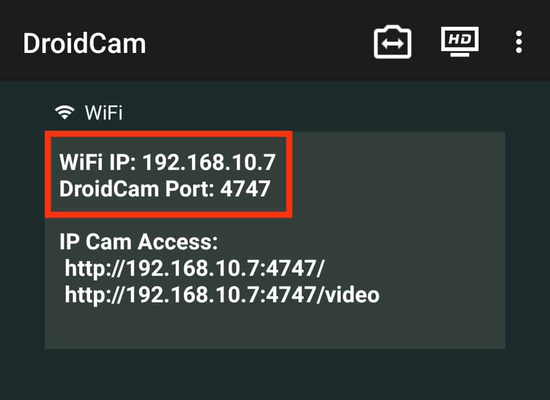 You Will See The Wi-Fi Ip And Port Address
