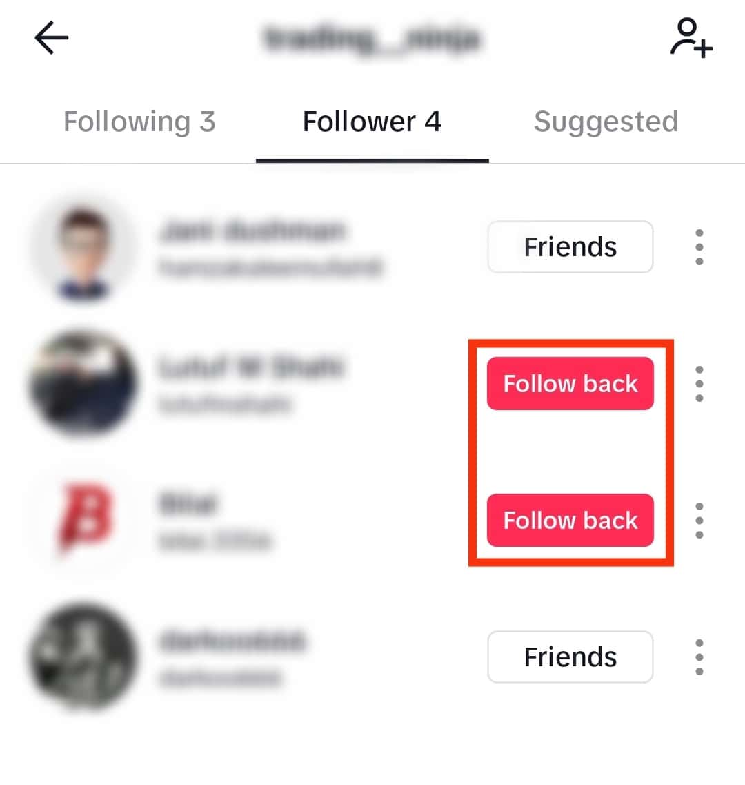 You'll See The Follow Back Label Instead
